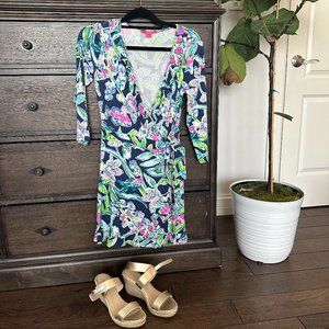 Lilly Pulizter Long Sleeve Wrap Dress / Skort